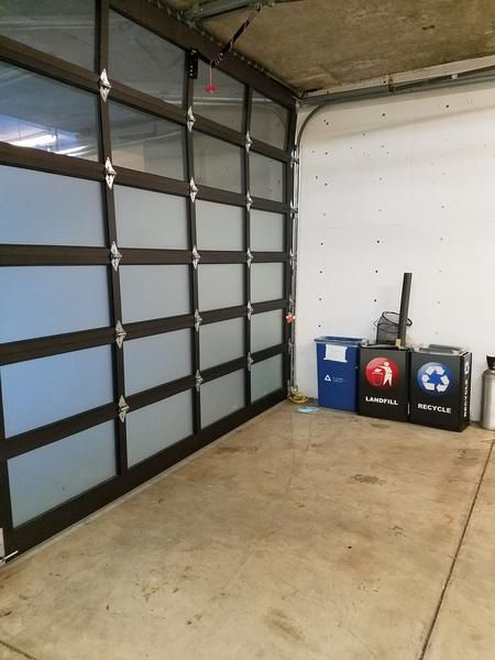 8x7 Low price automatic black aluminum glass sectional garage door