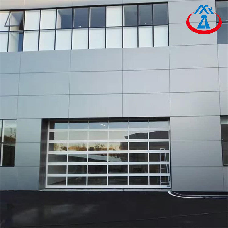 8*7 Feet Overhead Glass Panel Garage Doorwith Tempered/Frosted Glass