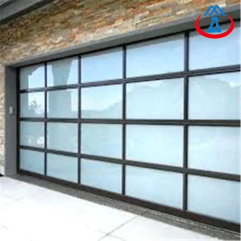 9*8 feet Transparent Modern Aluminum Glass Garage Door For sale
