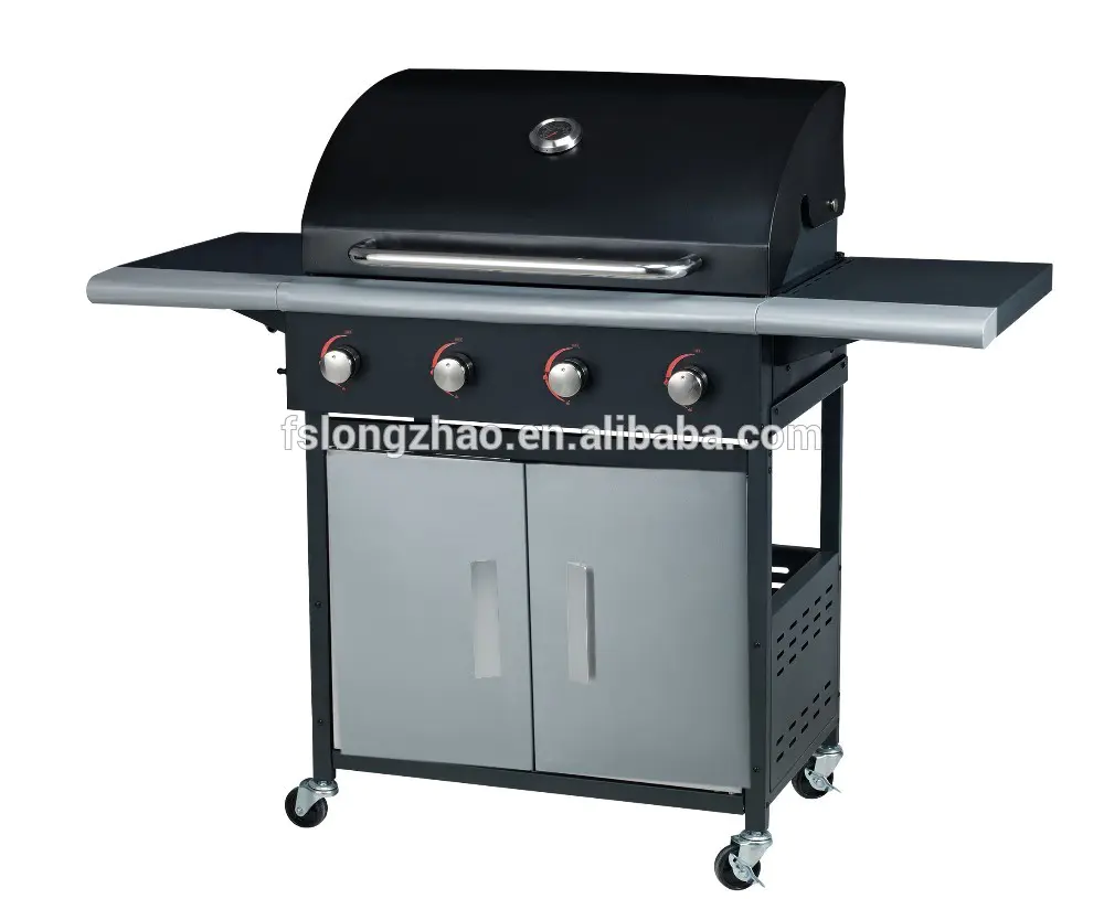 3 burners outdoor stainless steel gas bbq grill with side oven OL6602-3