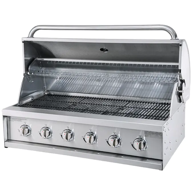 Built-in Gas Grill with 3 Stainless Steel Burners -A216S - Black
