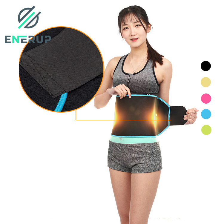 Enerup Custom Lower Back Support Compression Private Label Sweat Latex Slimming Waist Trainer Body Shaper Trimmer Belt