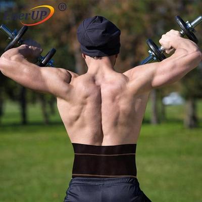 Breathable fitness copper back lumbar compression support waist band belt recovery brace for working out