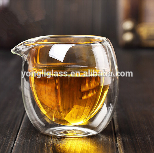 2016 New products double wall glass tea mini decanter , novelty decanter