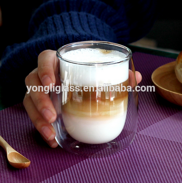New products double wall glass coffee cups,double wall glass espresso cup,thick wall coffee cups