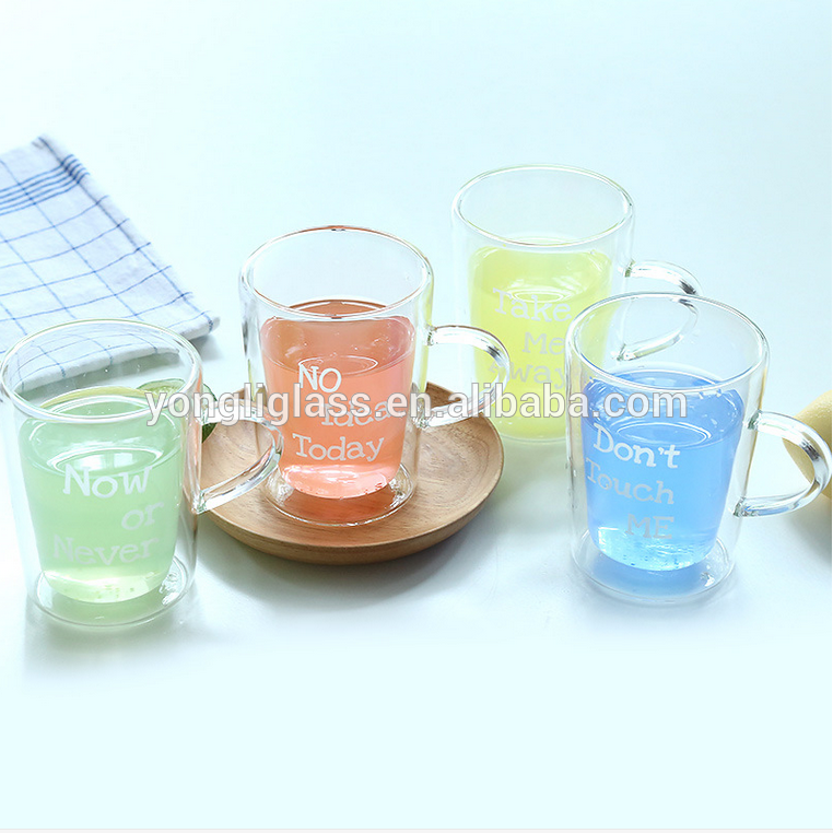 Factory price high quality heat-resistin beer mug, double wall coffee mug, best seller cafe glass/ high borosilicate glass cup