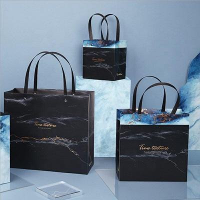 Clothing Costume Creative Gift Shopping Bag Designed Glossy Gold Foil Boutique Paper Bags