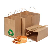 Degradable and environmentally friendly recycled paper bags sandwich bread food paper bag