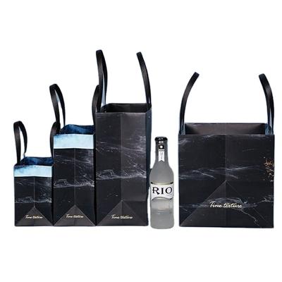 Biodegradable Waterproof Paper Bag Marble Design Stone Paper Bag For Shopping And Gift