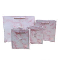 Wholesale manufacturer bulk all sizes custom logo 8x4x10 giftmarble paper bag with handles