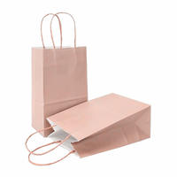 Guangzhou quality long personalized brown kraft paper shopping bag with handle