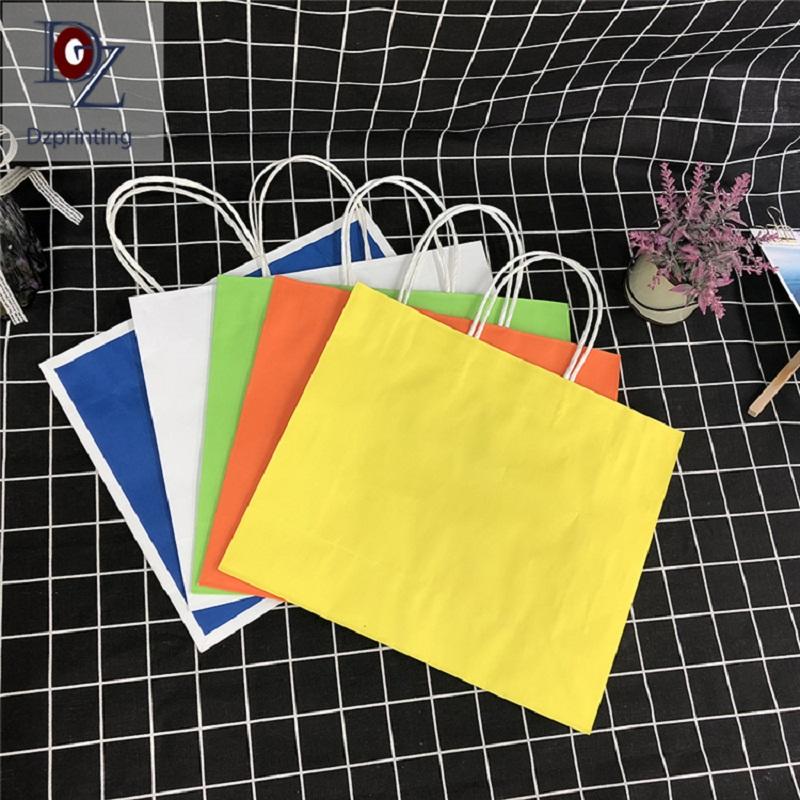 product-Custom bulk handle gift bag colored paper bag with logo print-Dezheng-img-1
