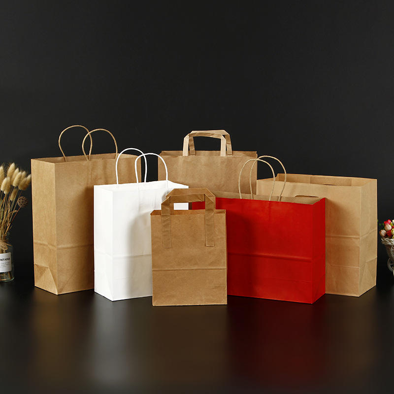 product-Dezheng-Stand up kraft paper bag tote paper envelope bag garbage packaging machine gift pape-1