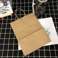 Guangzhou Factory Coffee Bag Custom Kraft Brown Paper Bag With Handle