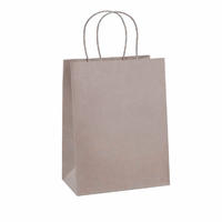 Wholesale shopping bag gift brown color kraft paper bags with handle