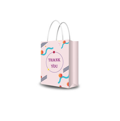 Custom printed colorful customizsed pink paper bags for pants clothing packaging
