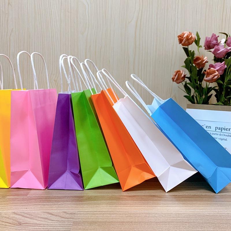 product-Wholesale cheap customized size colorful kraft paper bag-Dezheng-img-1