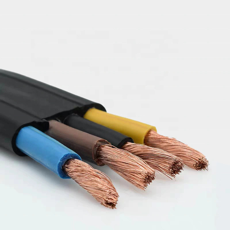 TVVB elevator travelling cables rubber flexible Automatic Lift wire elevator flat travel cable
