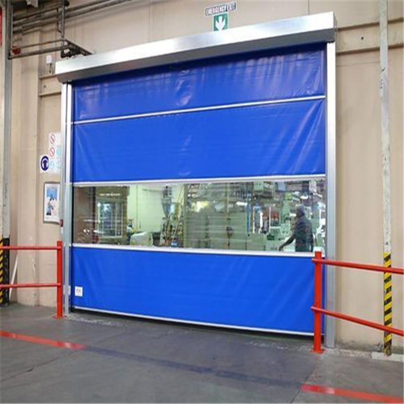Blue 3500mmH*5000mmW Plastic Vertical Electric High Speed Roll up Door Manufacturer