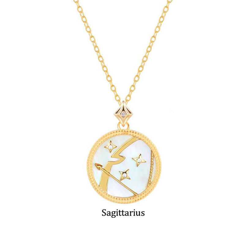 product-BEYALY-Sagittarius Zodiac Birth Symbol Necklace 925 Sterling Silver Jewelry-img-2
