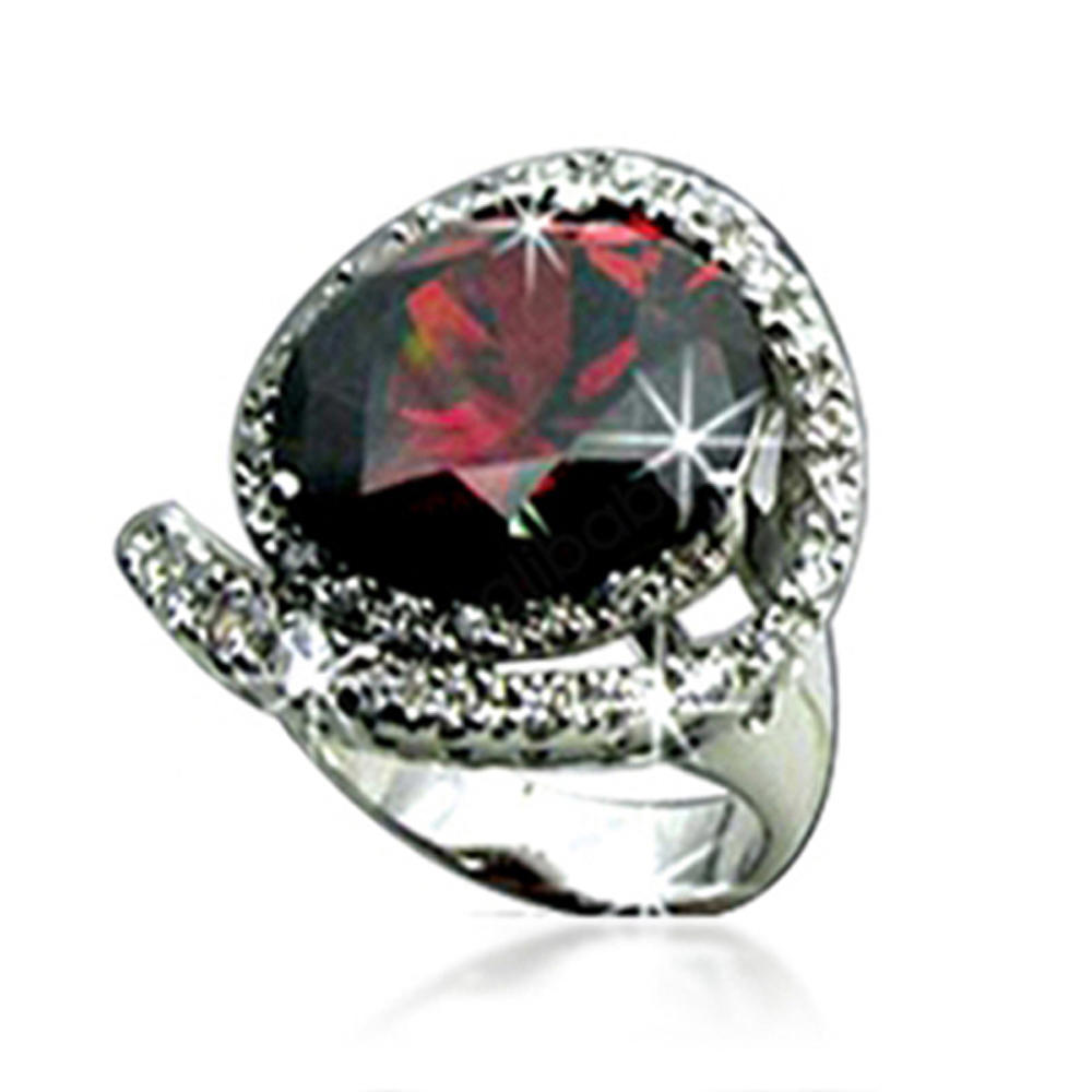 product-BEYALY-Sweet style garnet ruby silver alternative wedding rings-img-2