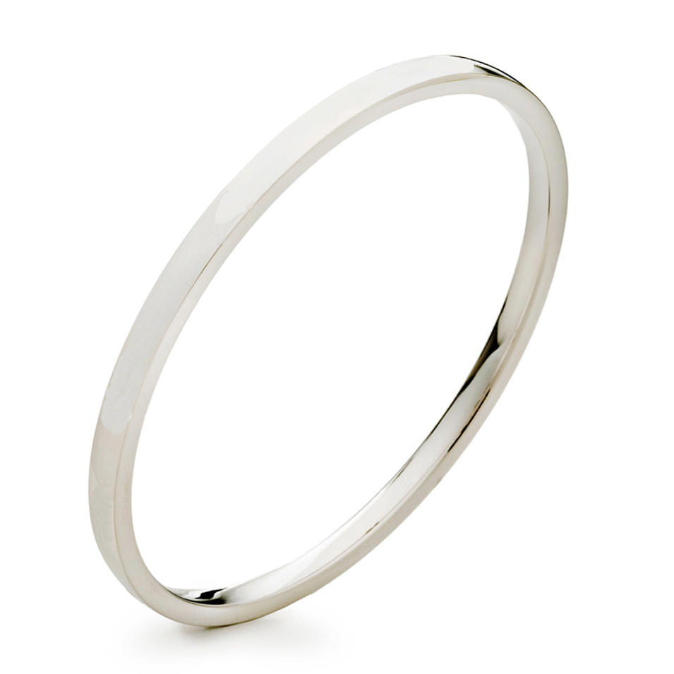 Refined thin style blank engravable silver bracelet man