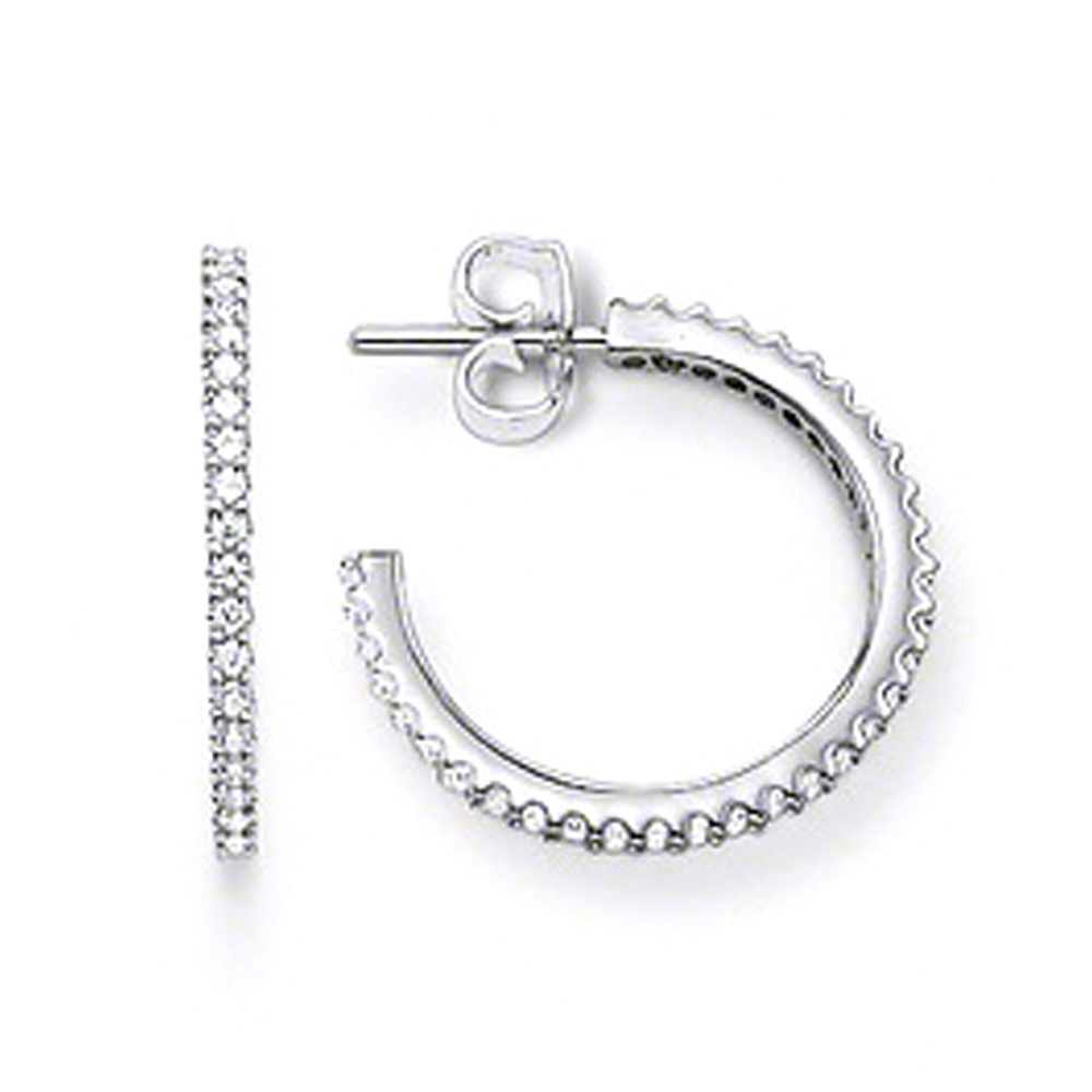 Vogue style big size silver cuff brooch and earring set