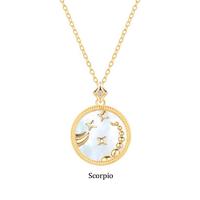 925 Silver Jewelry Sterling Zodiac Sign Scorpio Pendant Necklace