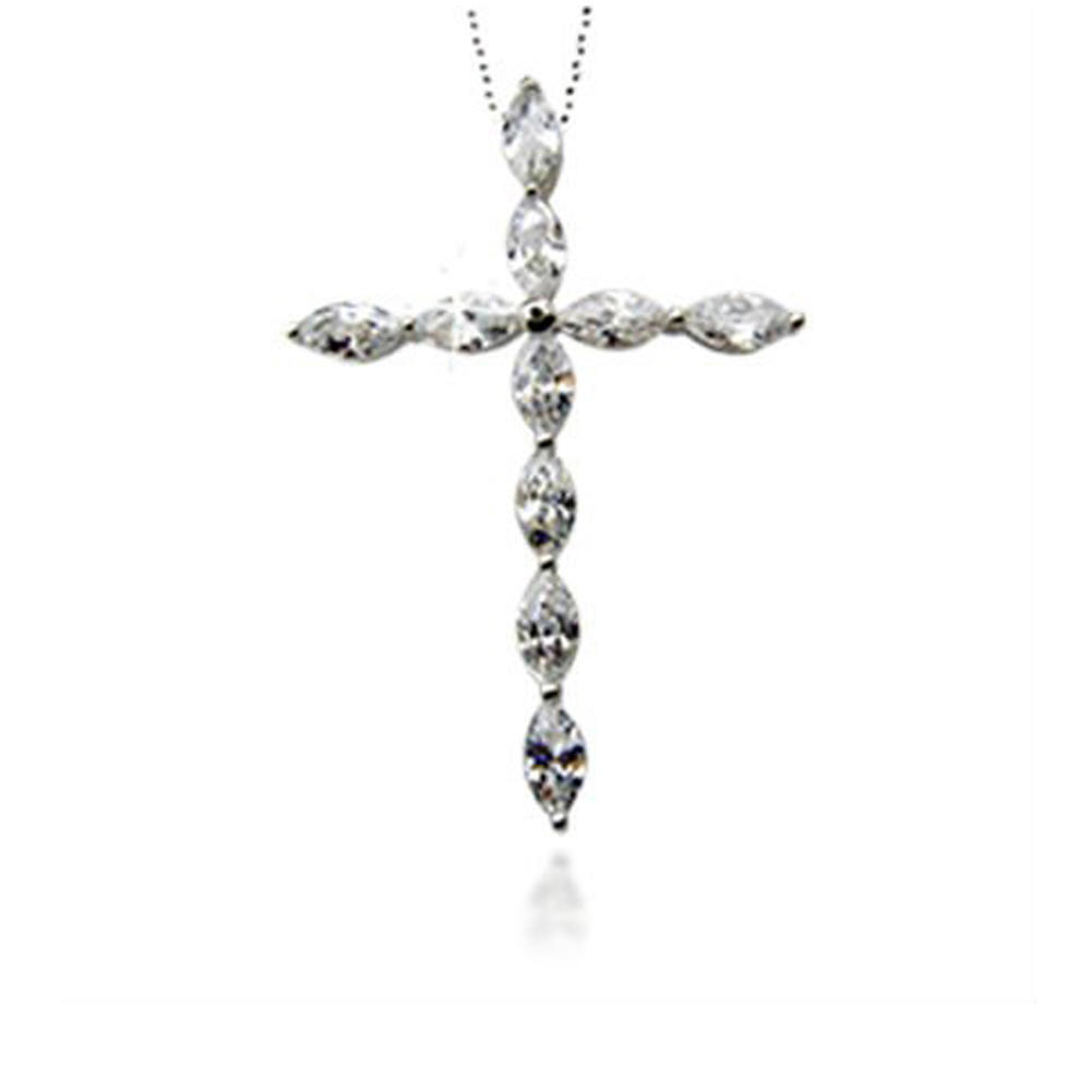 product-Factory price olive crystal silver bijoux big cross pendants-BEYALY-img-3