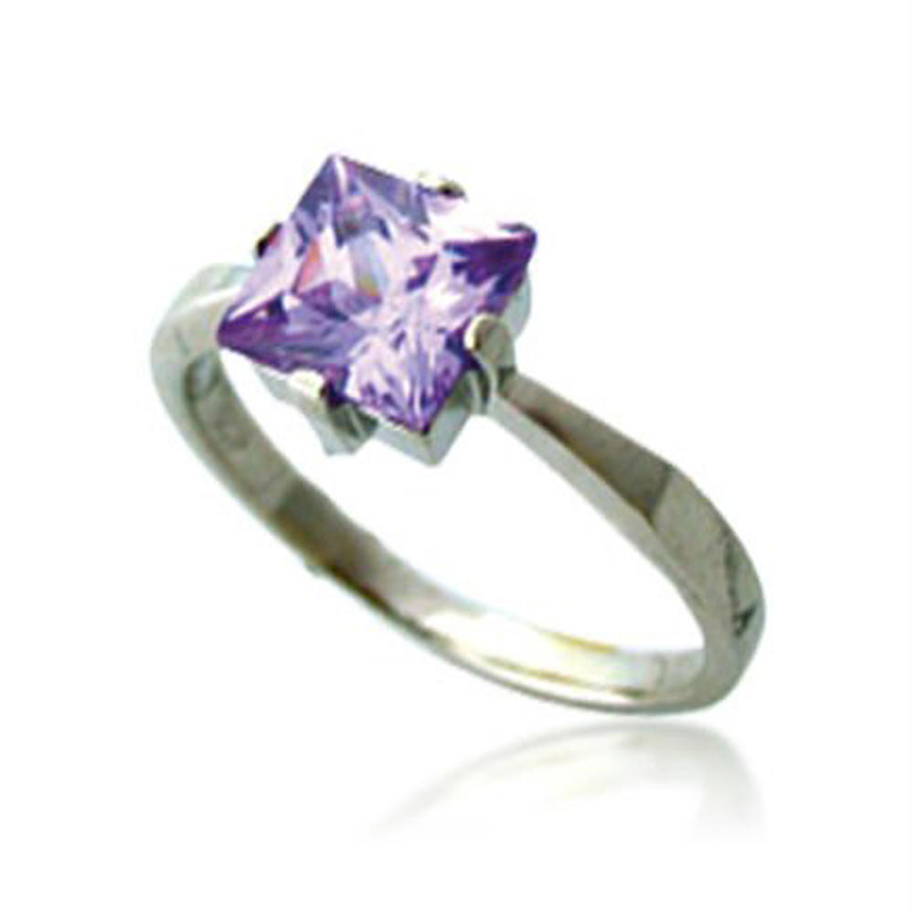 product-Blue Sapphire Silver Square Stone Solitaire Ring Settings-BEYALY-img-3