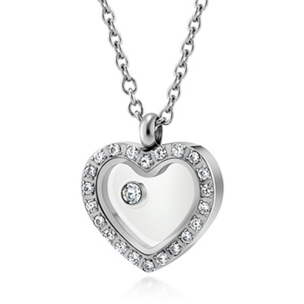 Fashion heart design wholesale silver birthstone charms