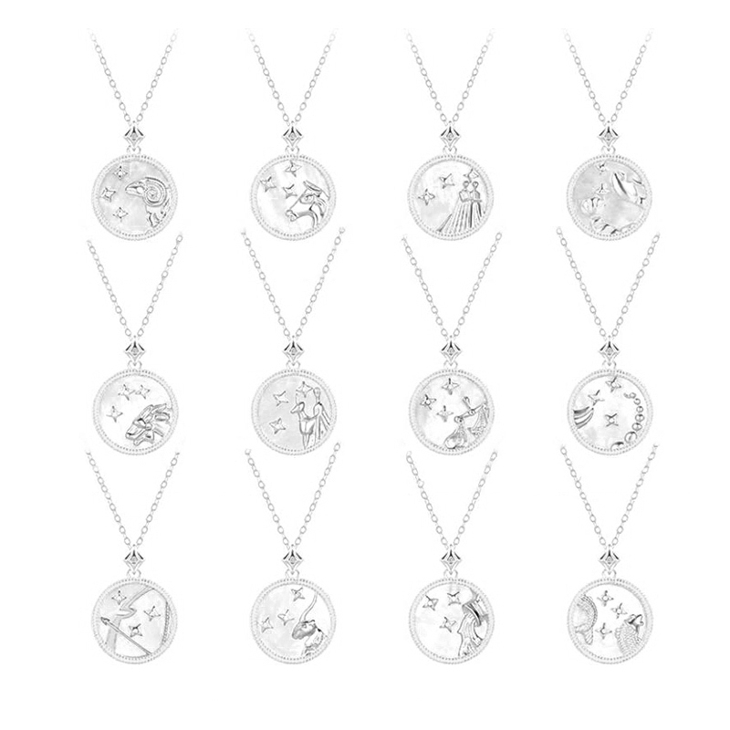 Birthday Zodiac Jewelry, 925 Silver Latest Horoscope Necklace Designs