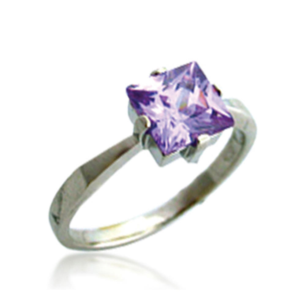 product-BEYALY-Blue Sapphire Silver Square Stone Solitaire Ring Settings-img-2