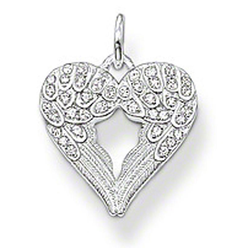 product-Big Silver Wing Heart Choker American Diamonds Necklace Set-BEYALY-img-3