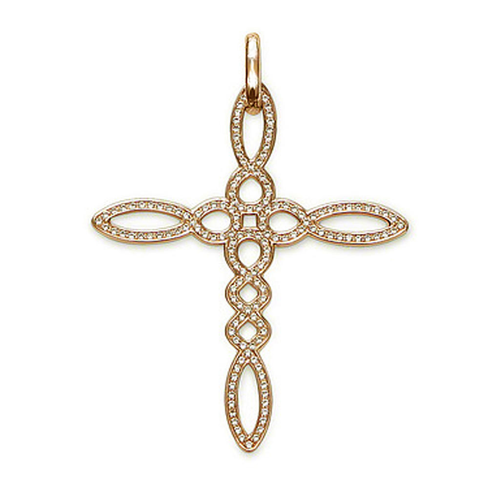 product-BEYALY-Factory price olive crystal silver bijoux big cross pendants-img-2