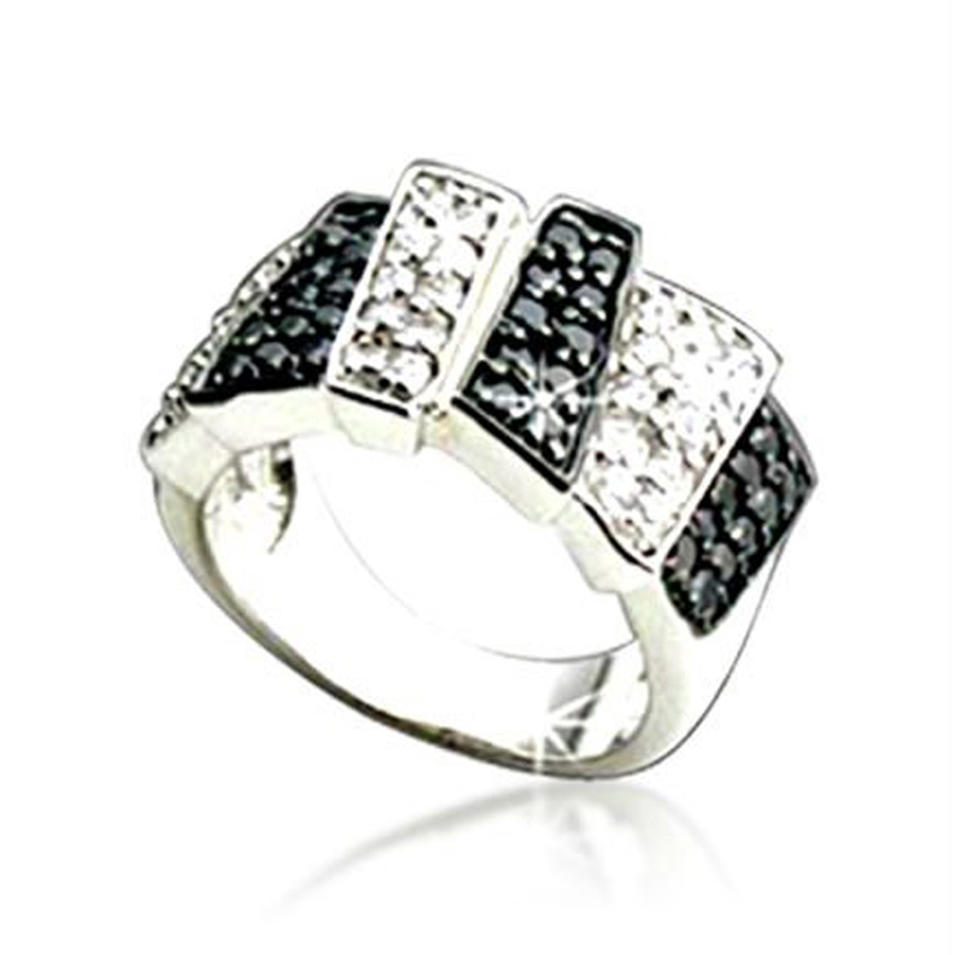 925 Silver Jewelry Piano Ring, Cubic Zirconia Knuckle Armor Ring