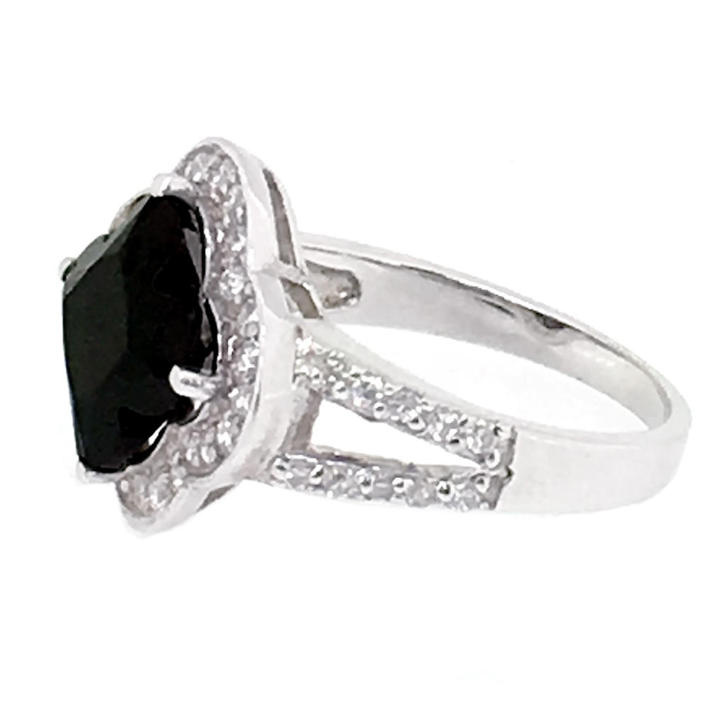 product-BEYALY-Awesome anime star design 925 silver zircon black and white ring-img-2