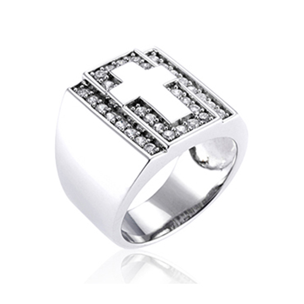 Grand Unisex Fashion Cz Set Ring Japan Silver Jewelry