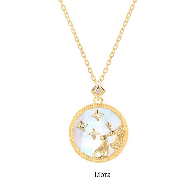 product-BEYALY-Birthday Zodiac Libra Solid 925 Silver Jewelry Pendant Necklace-img-2