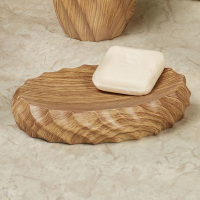 Polyresin Wood Texture Hotel Bathroom Set For Soap Dish