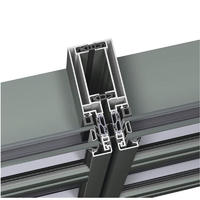 Building Exterior Low-E Glass Aluminum Facade Curtain Wall System