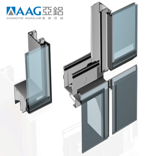 High Quality 6063 Aluminum Extrusion Curtain Wall Profile
