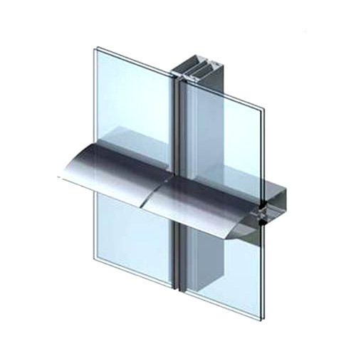 Curtain Wall System 4-1/2 IN (114.3mm) , 6 IN (152.4mm), or 7-1/2 IN (190.5mm) Depth Dual Finish Capability Extrusion Profile