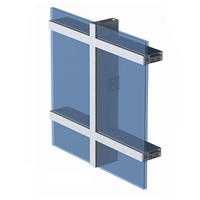 High Quality Ghana Style Invisible Frame Aluminum Glass Curtain Wall