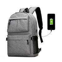 Xinsheng USB Unisex Backpack Casual Rucksack Oxford Laptop Backpacks