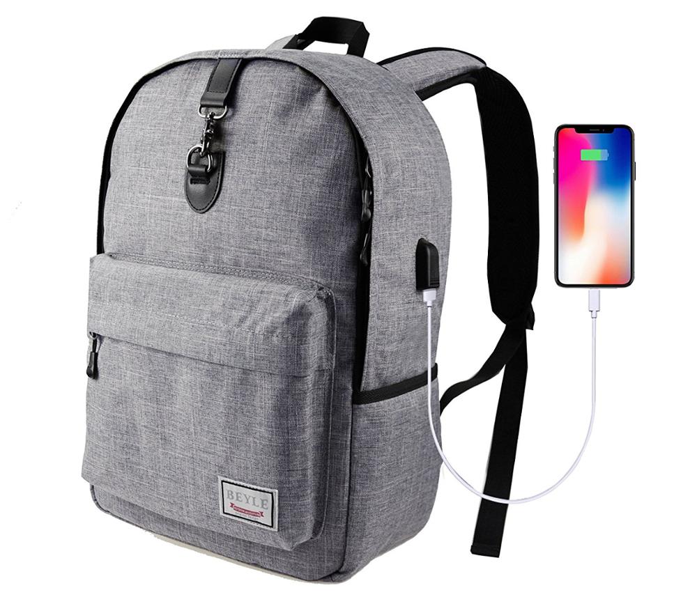 Anti-theft Travel Laptop Backpacks With USB Charging Port School Computer Book bag for College Backpack
