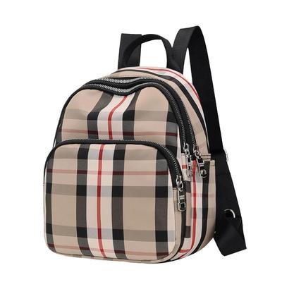 Durable Small Backpack for Women Polyester Mini Backpack Kids Backpack for Young Girls (lattice)