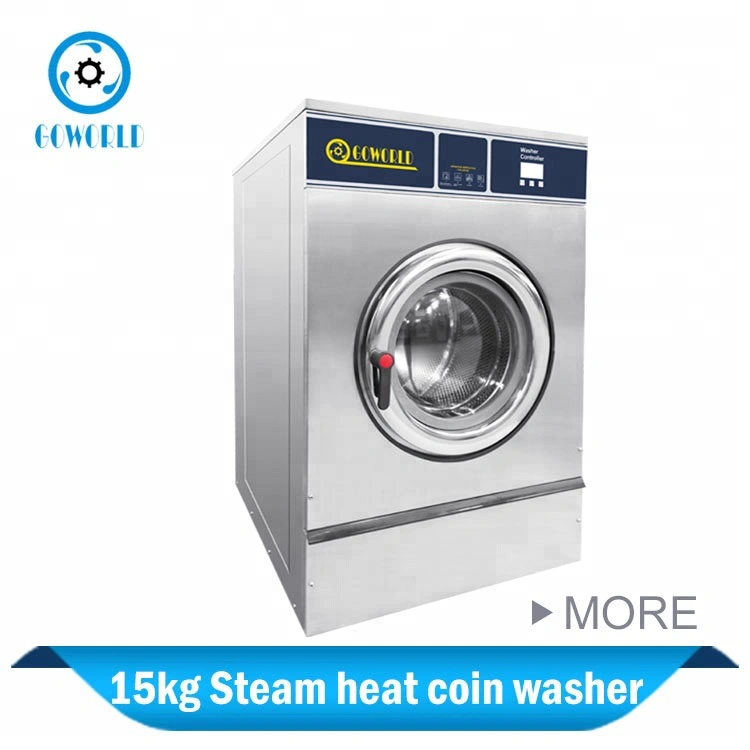 15kg steam heating coin operated laundry equipment