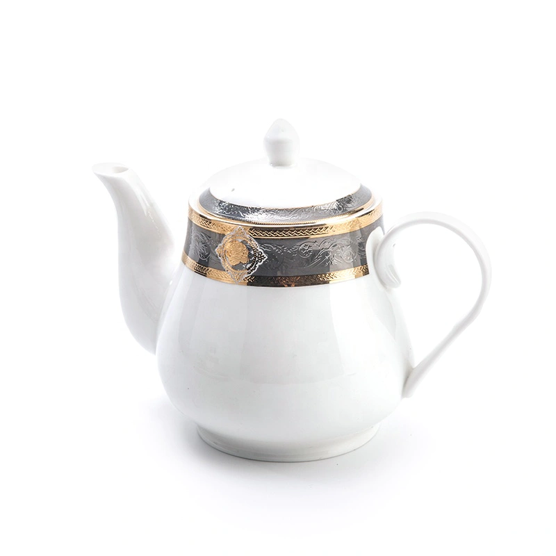 Dubai Bone China Decal Tableware Tea Pot, Hotel Tableware Supplierd Coffee Pot%