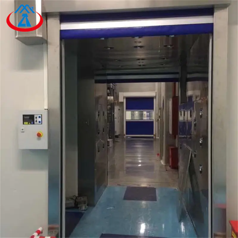 Transparent Roller Shutter Door Plastic High SpeedPVC Industrial Roll Up Door Free N95 Mask